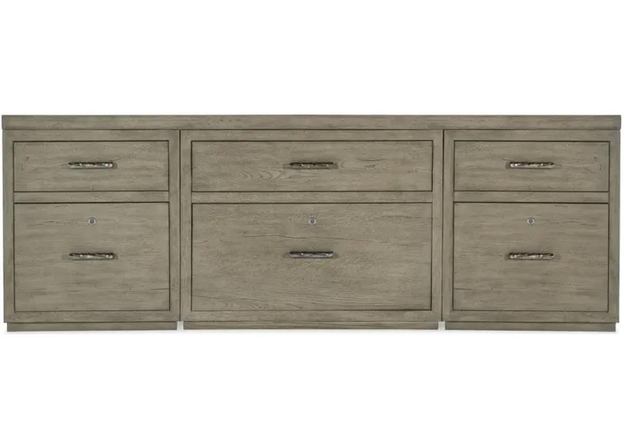 Linville Falls Credenza - 84in Top-2 Small Files and Lateral File