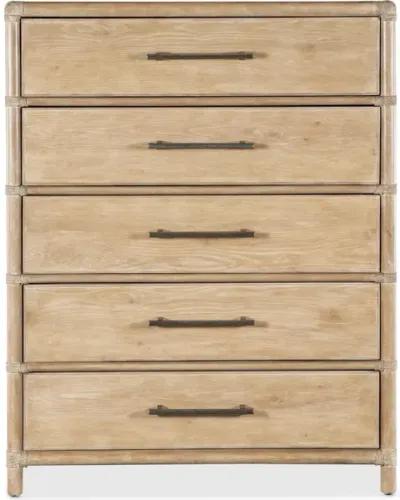 Retreat Pole Rattan Five-Drawer Chest