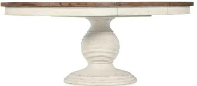 Americana Round Pedestal Dining Table w/1-22in leaf