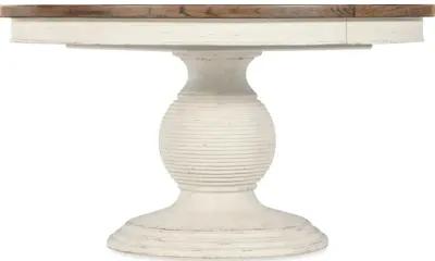 Americana Round Pedestal Dining Table w/1-22in leaf