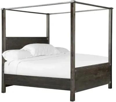 Wood King Poster Bed HBFBShort CanopiesSlats KD