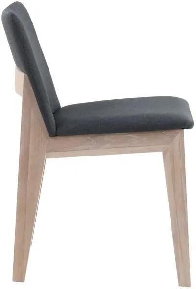 DECO OAK DINING CHAIR DARK GREY-M2