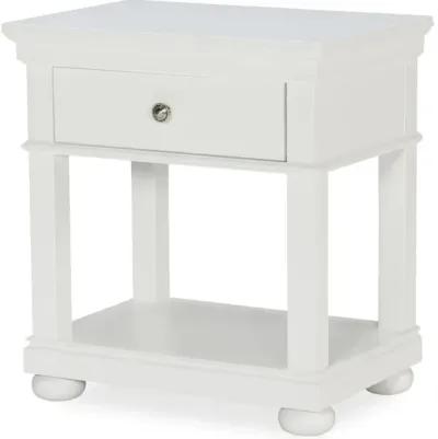 Canterbury White Open Night Stand White Finish