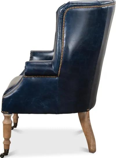 Welsh Blue Leather Chair