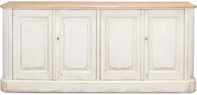 Antique Whitewash Sideboard 4 Door