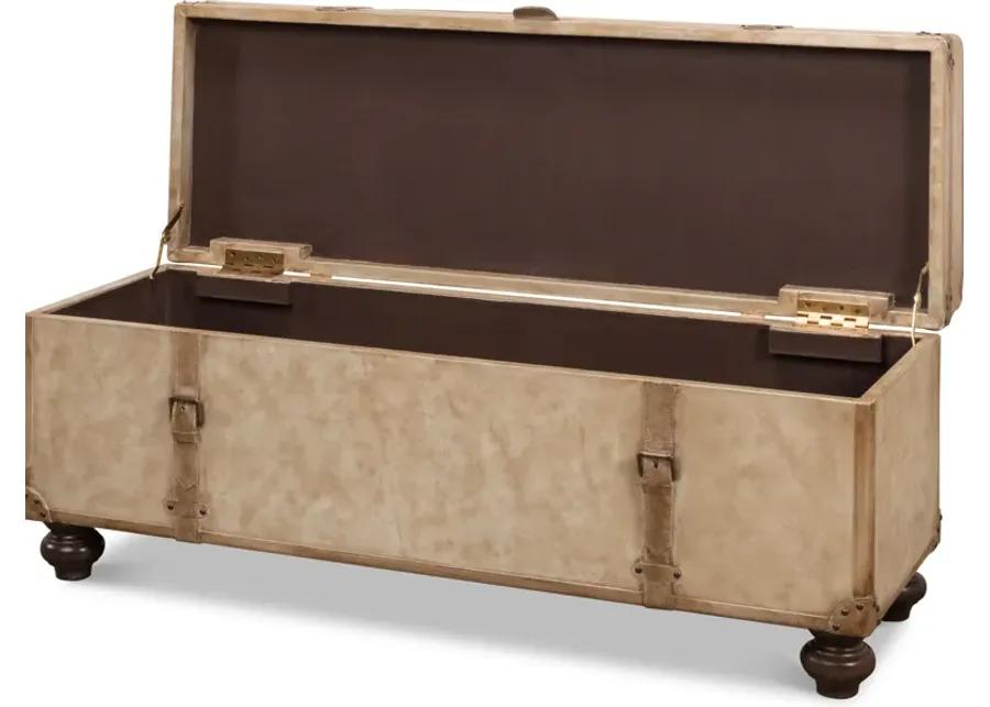 Leather Trunk/Bench Pearl Leather