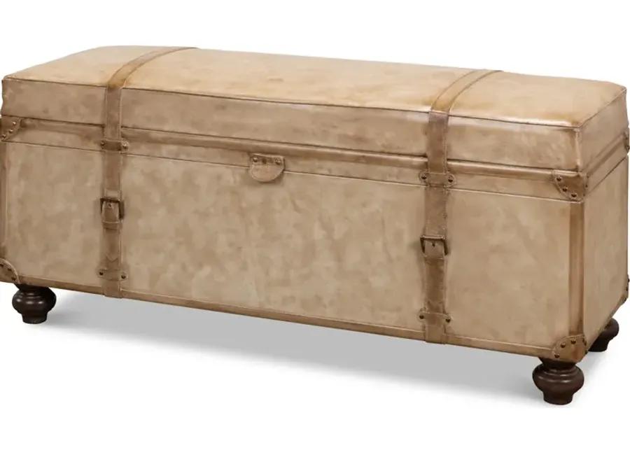 Leather Trunk/Bench Pearl Leather