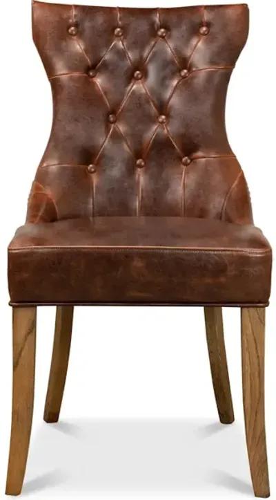 Sophie Side Chair Dark Brown Leather