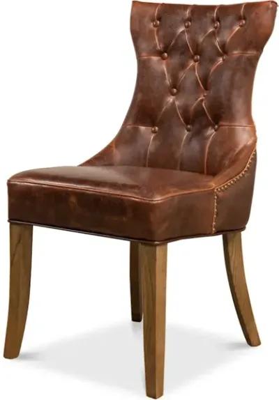 Sophie Side Chair Dark Brown Leather