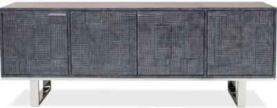 Bronzini Credenza Embossed Blue/Grey