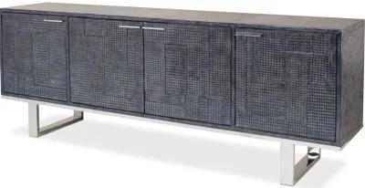 Bronzini Credenza Embossed Blue/Grey