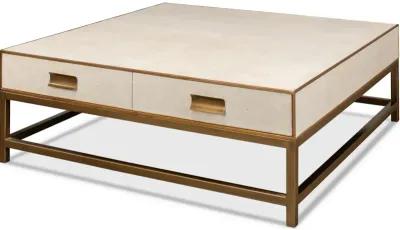 Shagreen Square Coffee Table Osprey Wht