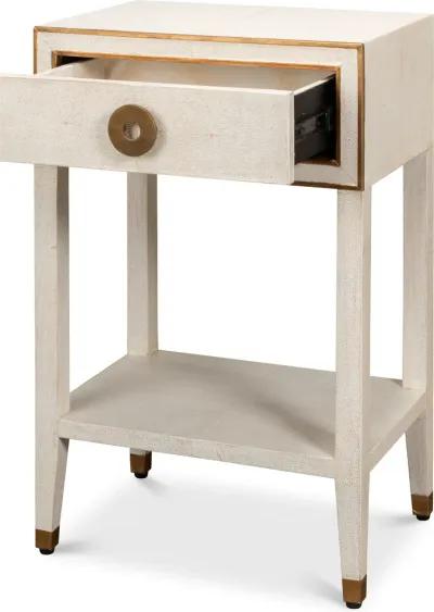 Shagreen Condo Nightstand Osprey White