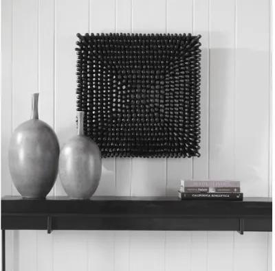 Portside Black Wood Wall Panel