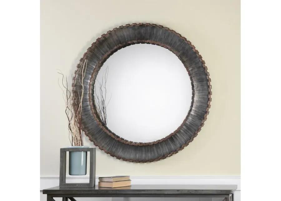 Tanaina Silver Round Mirror