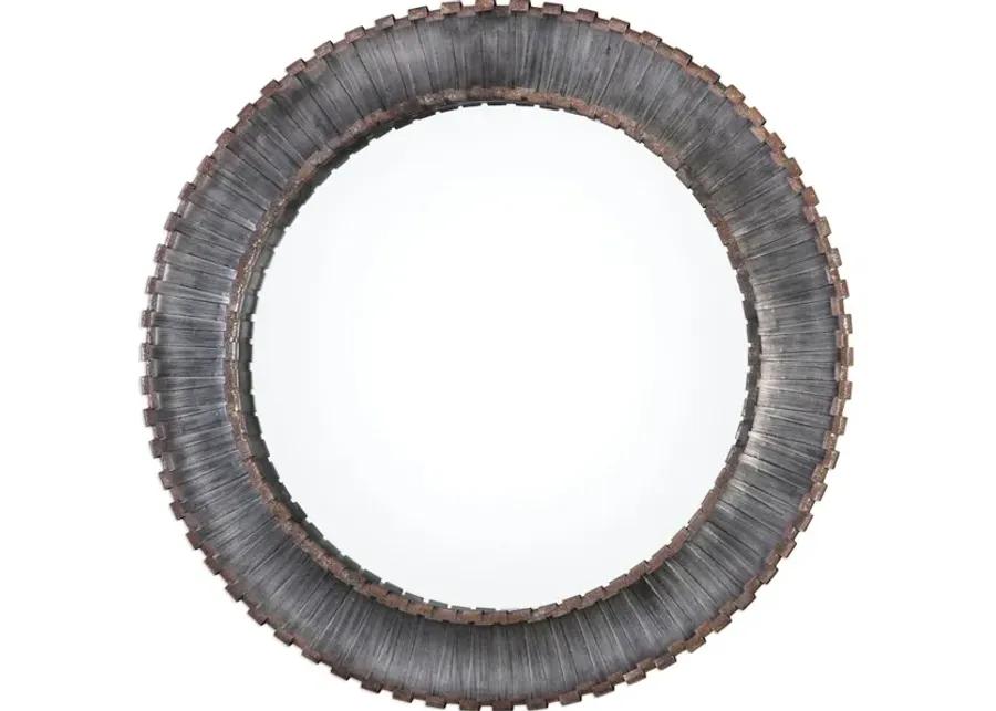 Tanaina Silver Round Mirror