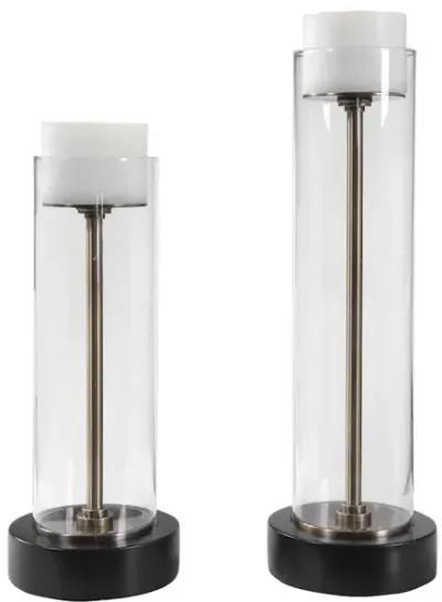 Charvi Glass Candleholders, Set/2