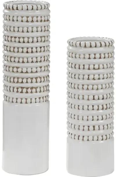 Angelou White Vases, Set/2