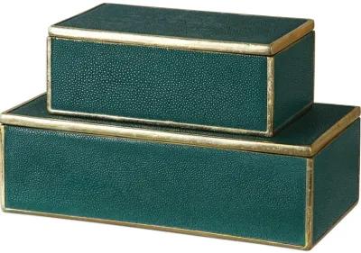 Karis Emerald Green Boxes S/2