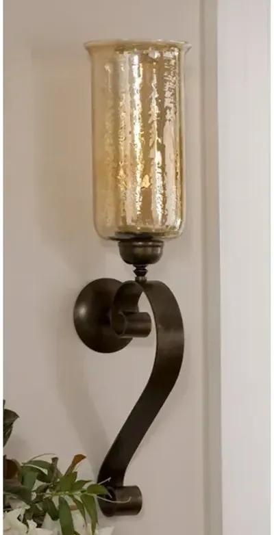 Joselyn Bronze Candle Wall Sconce