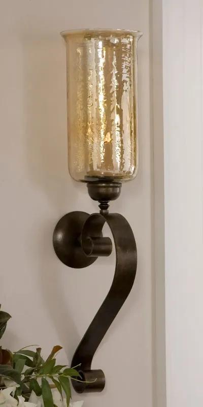 Joselyn Bronze Candle Wall Sconce