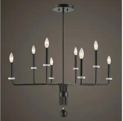 Ebony Elegance 8 Light Chandelier