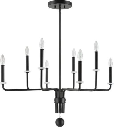 Ebony Elegance 8 Light Chandelier