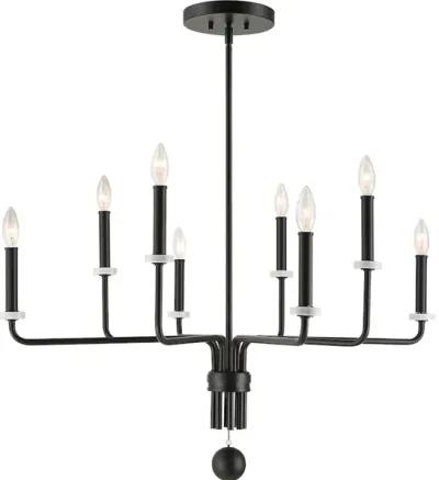 Ebony Elegance 8 Light Chandelier