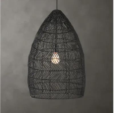 Nandi 1 Light Woven Black Pendant