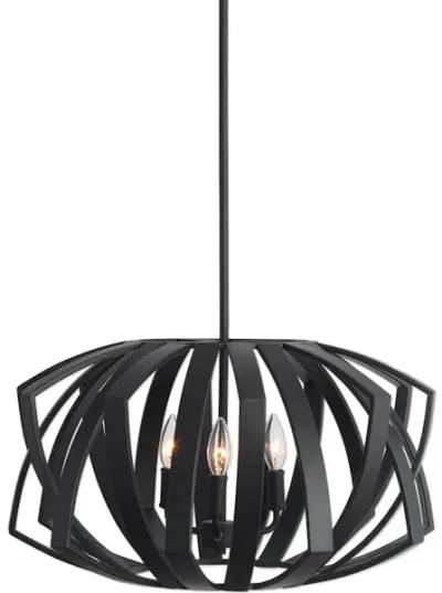 Thales Black Geometric 3 Light Pendant