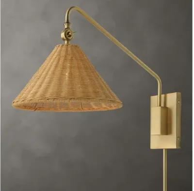 Phuvinh 1 Light Rattan Shade Sconce