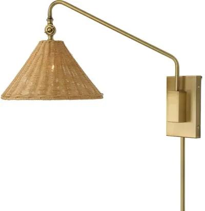 Phuvinh 1 Light Rattan Shade Sconce