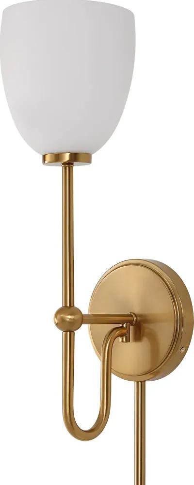 Trophy 1 Light Brass Sconce