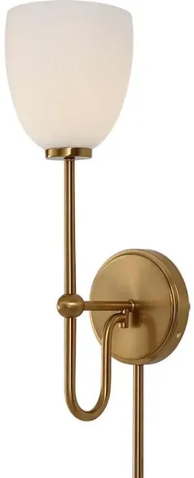 Trophy 1 Light Brass Sconce