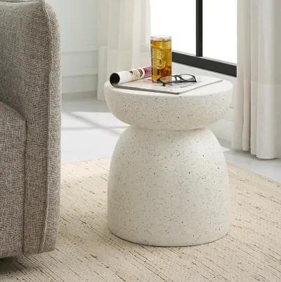 Inhale Cast White Accent Table