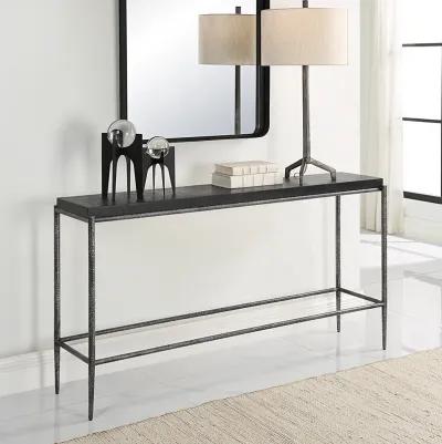 Crescendo Black Concrete Console Table