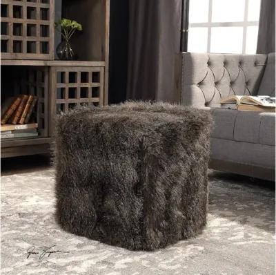 Jayna Fur Ottoman