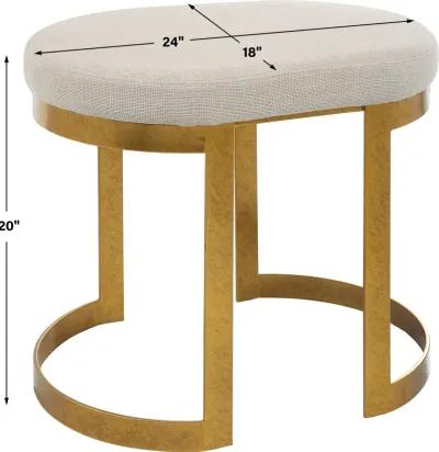 Infinity Gold Accent Stool