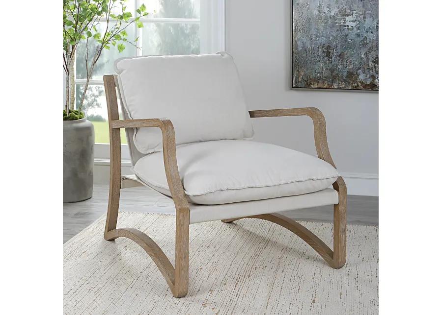 Melora Solid Oak Accent Chair