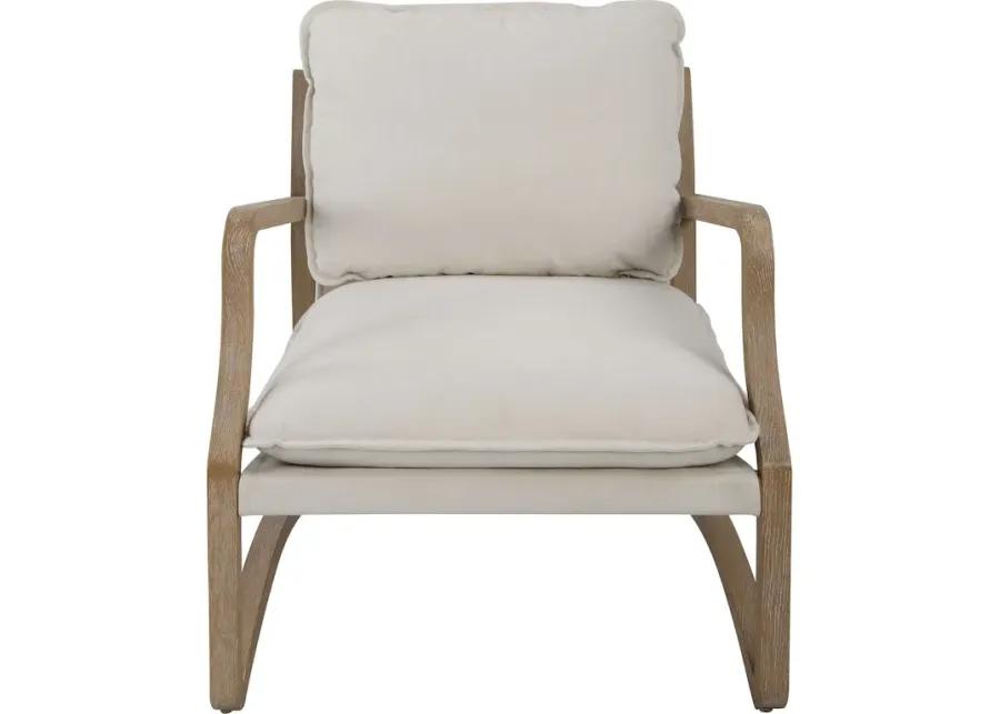 Melora Solid Oak Accent Chair