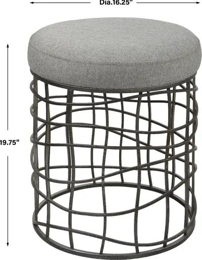 Carnival Iron Round Accent Stool