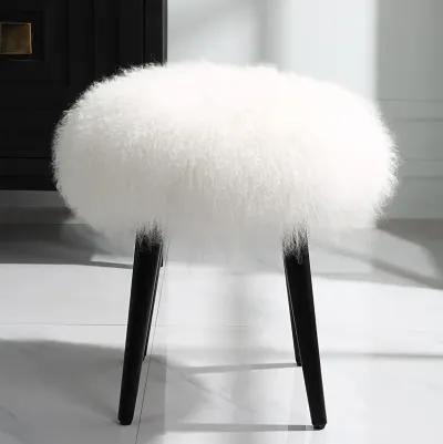 Wooly Sheepskin Accent Stool