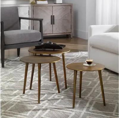 Kasai Gold Coffee Tables, S/3