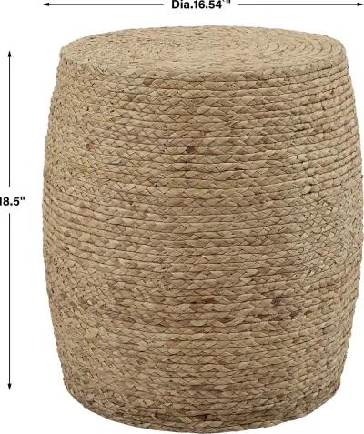 Resort Straw Accent Stool