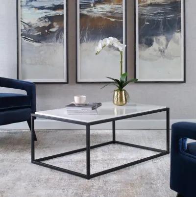 Vola Modern White Marble Coffee Table