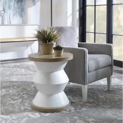 Spool Geometric Side Table