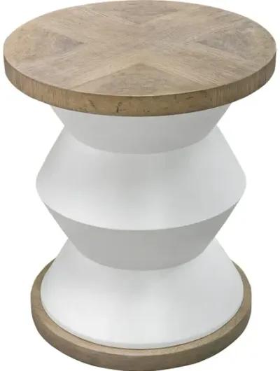 Spool Geometric Side Table