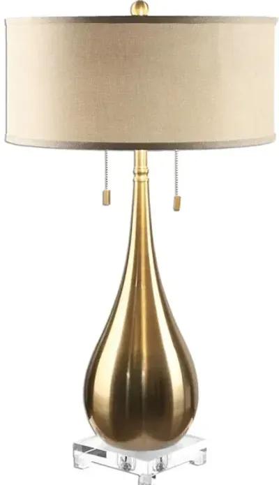 Lagrima Brushed Brass Lamp