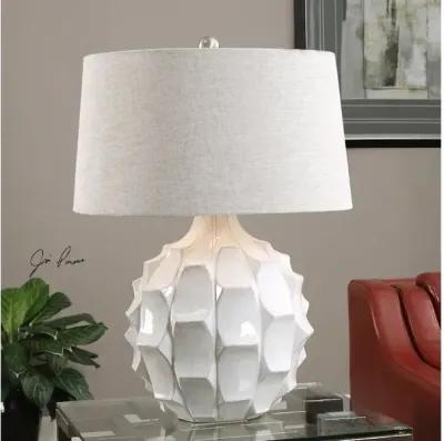 Guerina Scalloped White Lamp