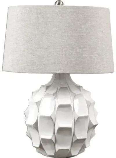 Guerina Scalloped White Lamp